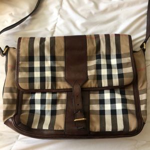 Burberry laptop/diaper/crossbody bag.